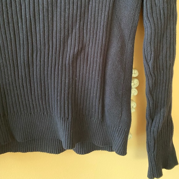 Express Men’s Quarter Zip Sweater Blue Size Medium - Picture 3 of 6